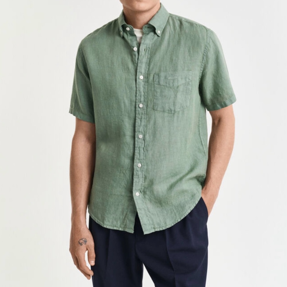 J. Crew Men's Olive Casual Button Down Shirt